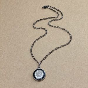 Repurposed Armani Button Necklace (Handmade)